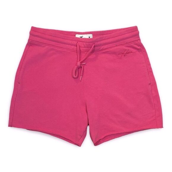 Hollister California Men's Pink Classic Terry Jogger Shorts Size M - Picture 1 of 5